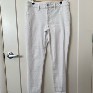 American Eagle Mid-Rise White Jeans